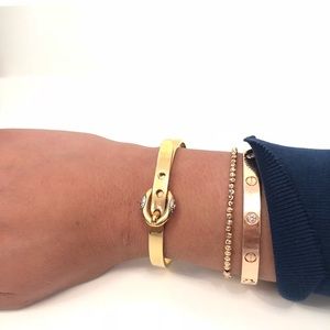 Henri Bendel gold buckle bracelet